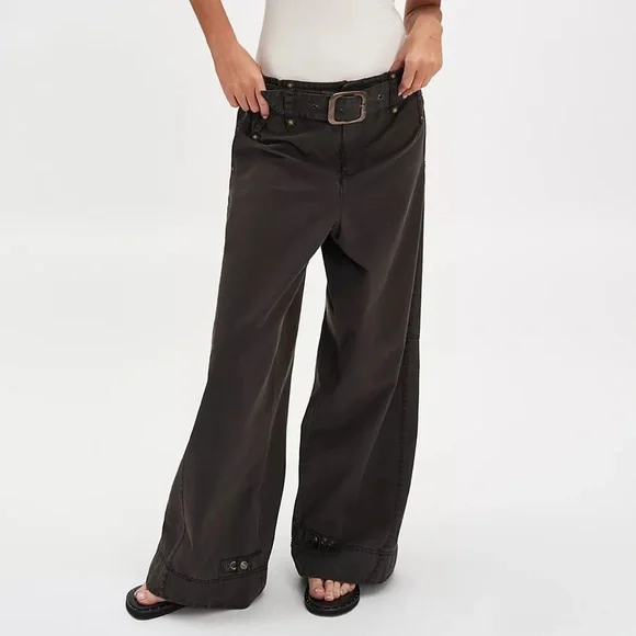 ⭐️NWT Free People Sloane Belted Wide Leg Pants⭐️ - Picture 4 of 11